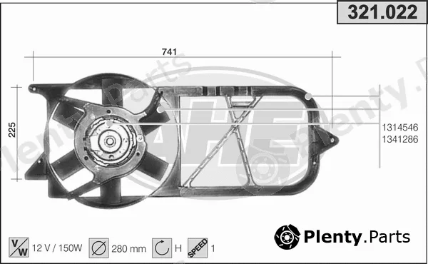AHE 321.022 — Fan, engine cooling