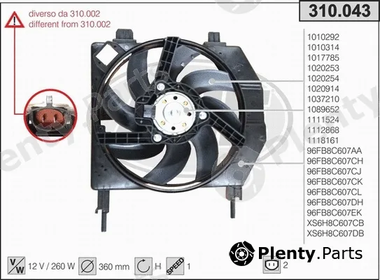 AHE 310.043 — Fan, engine cooling