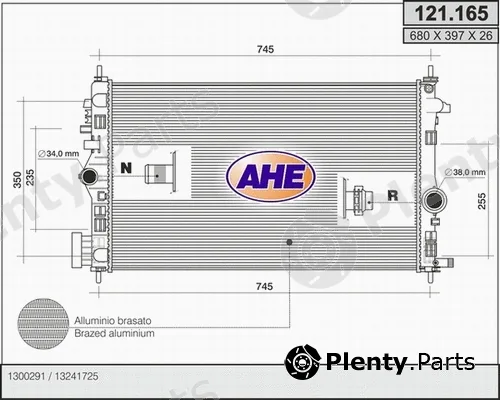 AHE 121.165 — Radiator, engine cooling
