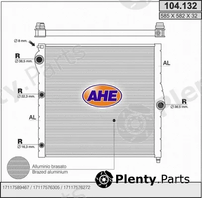 AHE 104.132 — Radiator, engine cooling