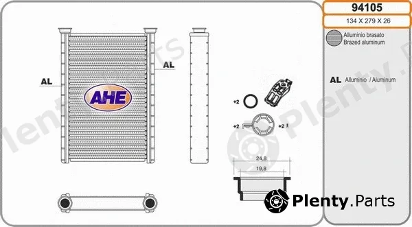 AHE 94105 — Heat Exchanger, interior heating