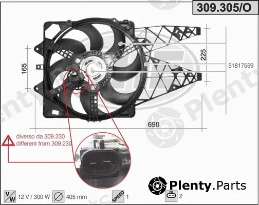 AHE 309.305/O — Fan, engine cooling