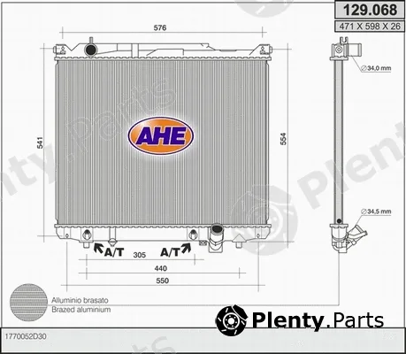 AHE 129.068 — Radiator, engine cooling