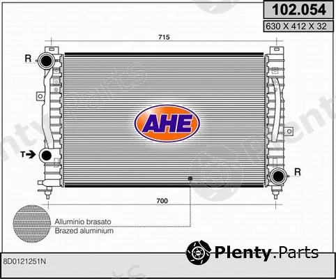 AHE 102.054 — Radiator, engine cooling