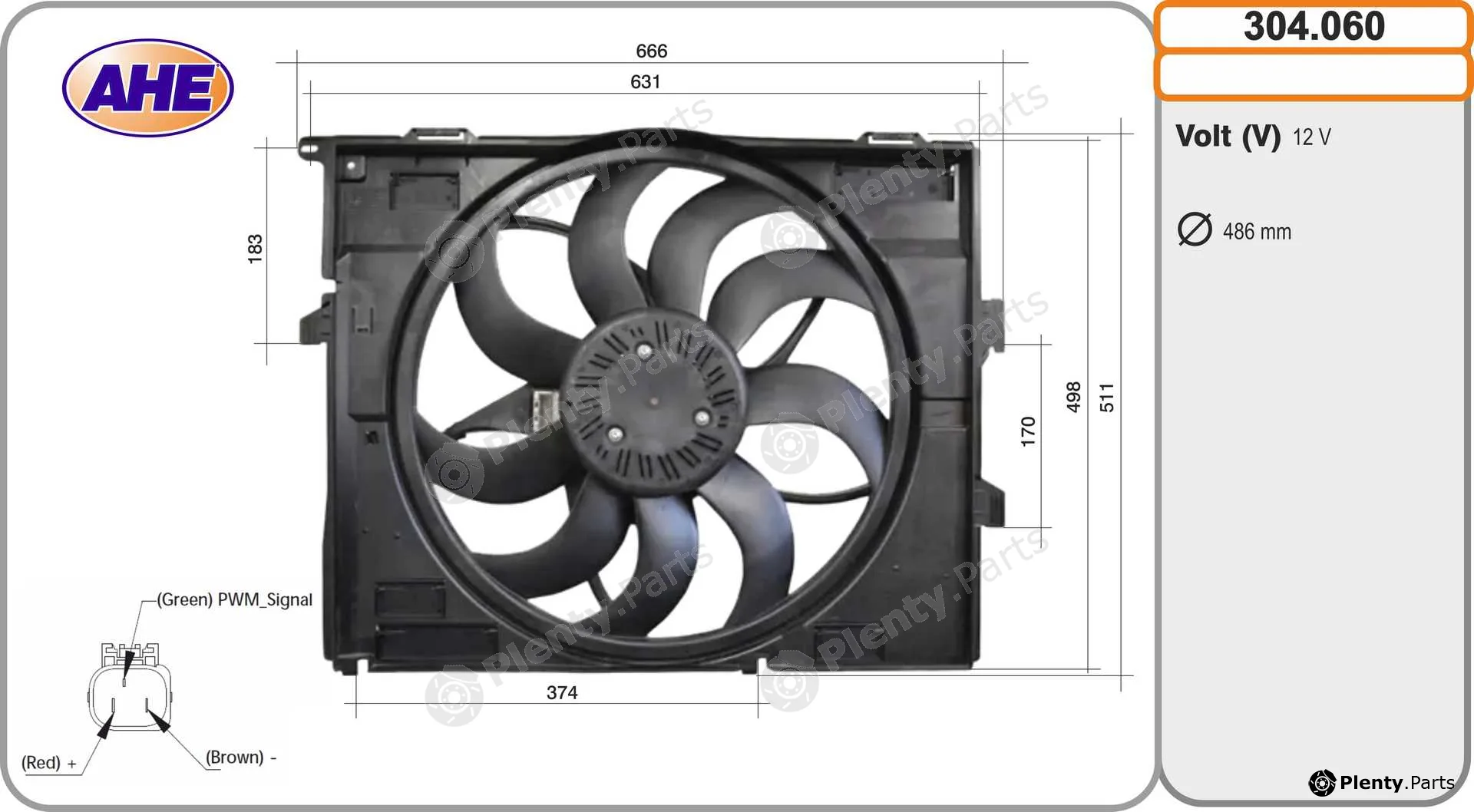 AHE 304.060 — Fan, engine cooling