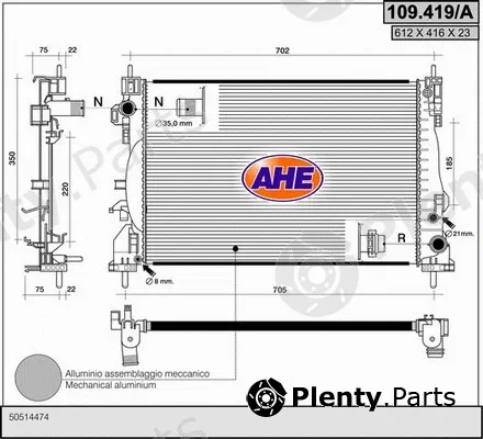 AHE 109.419/A — Radiator, engine cooling