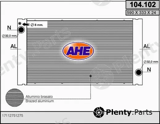 AHE 104.102 — Radiator, engine cooling