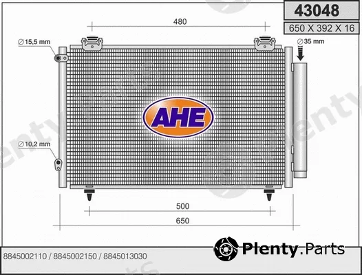 AHE 43048 — Condenser, air conditioning