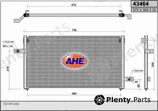 AHE 43464 — Condenser, air conditioning