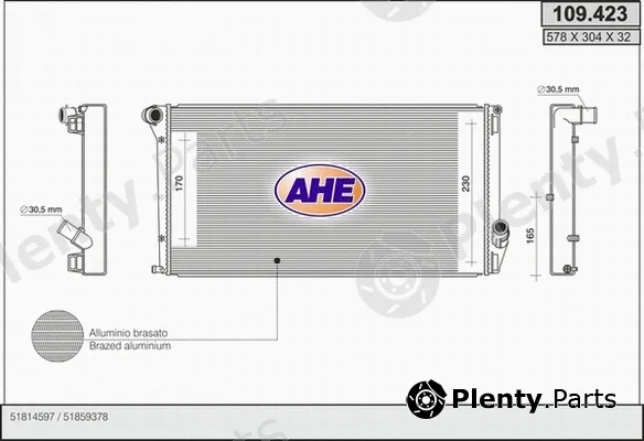 AHE 109.423 — Radiator, engine cooling