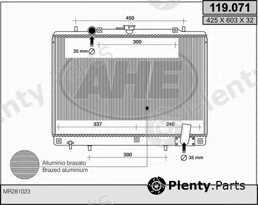 AHE 119.071 — Radiator, engine cooling