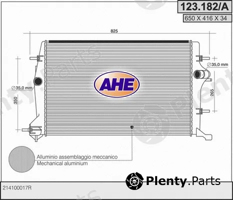 AHE 123.182/A — Radiator, engine cooling