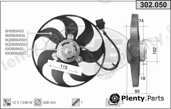 AHE 302.050 — Fan, engine cooling