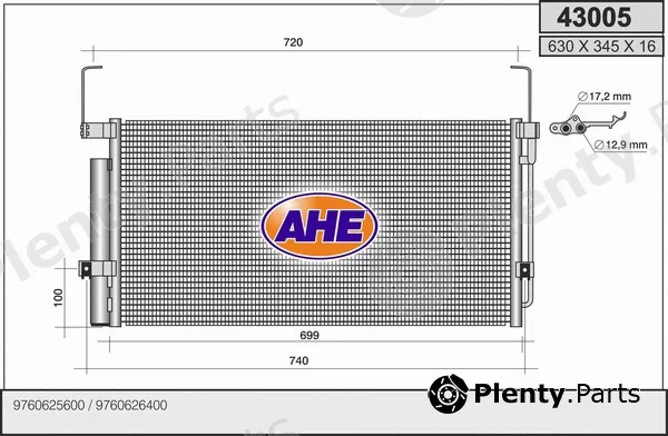 AHE 43005 — Condenser, air conditioning