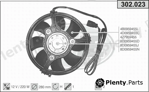 AHE 302.023 — Fan, engine cooling