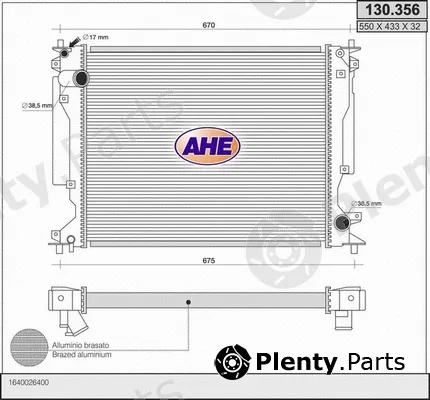 AHE 130.356 — Radiator, engine cooling