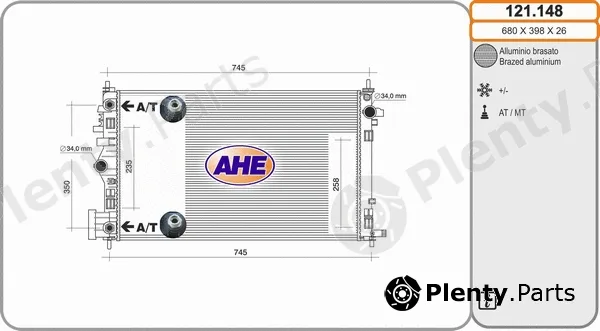 AHE 121.148 — Radiator, engine cooling