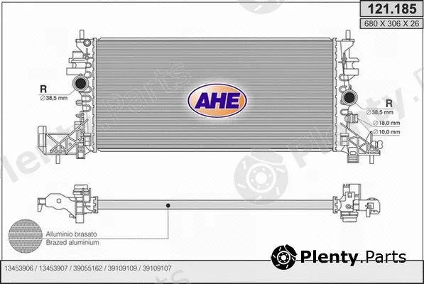 AHE 121.185 — Radiator, engine cooling
