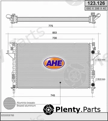 AHE 123.126 — Radiator, engine cooling