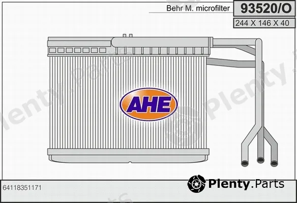 AHE 93520/O — Heat Exchanger, interior heating