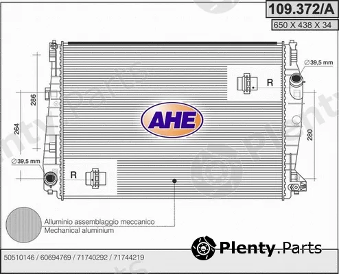 AHE 109.372/A — Radiator, engine cooling