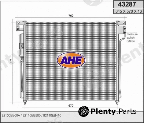 AHE 43287 — Condenser, air conditioning