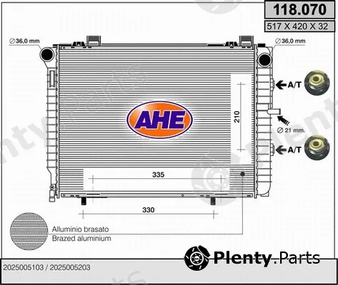 AHE 118.070 — Radiator, engine cooling