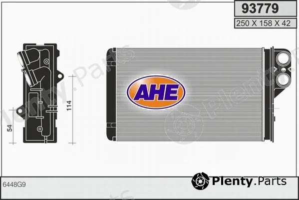 AHE 93779 — Heat Exchanger, interior heating