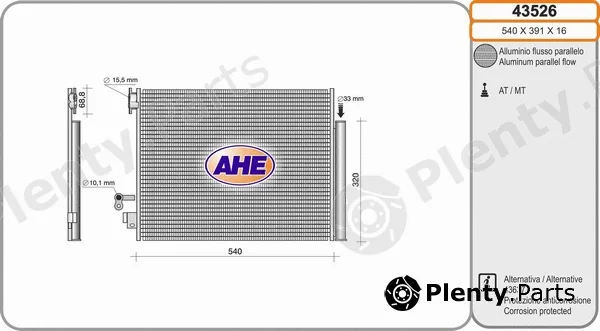 AHE 43526 — Condenser, air conditioning