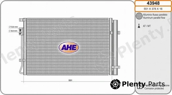 AHE 43948 — Condenser, air conditioning