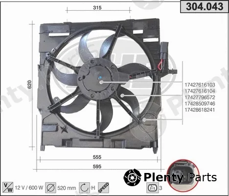 AHE 304.043 — Fan, engine cooling