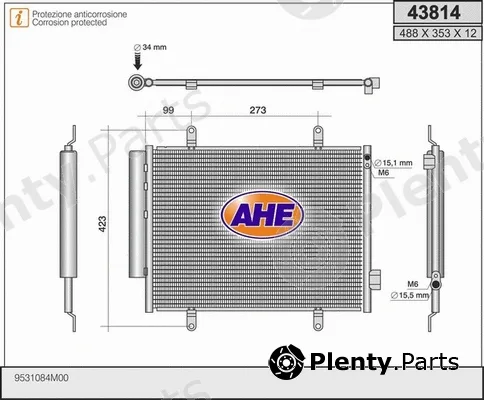 AHE 43814 — Condenser, air conditioning