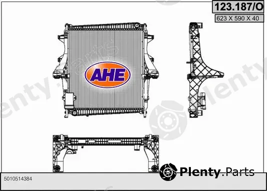 AHE 123.187/O — Radiator, engine cooling