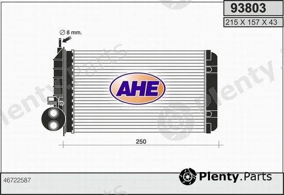 AHE 93803 — Heat Exchanger, interior heating
