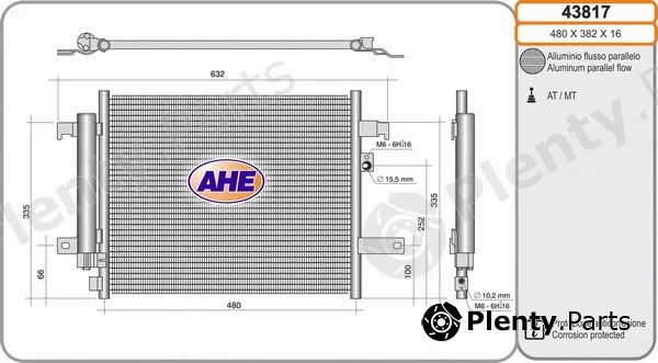 AHE 43817 — Condenser, air conditioning