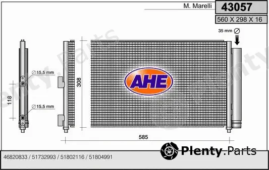 AHE 43057 — Condenser, air conditioning