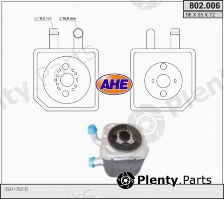 AHE 802.006 — Oil Cooler, engine oil