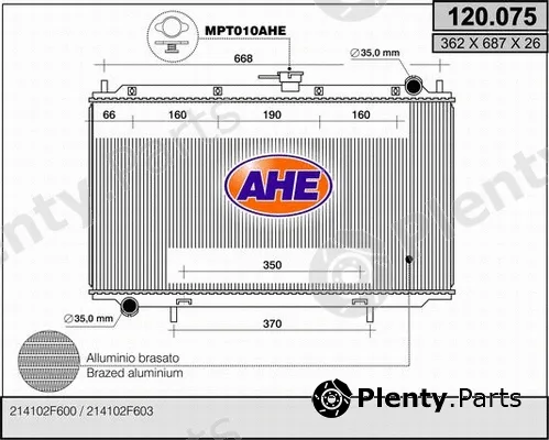 AHE 120.075 — Radiator, engine cooling