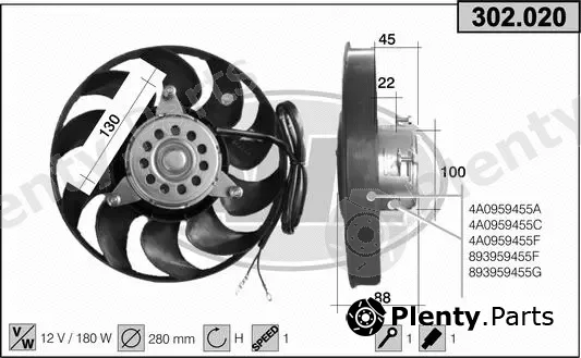 AHE 302.020 — Fan, engine cooling