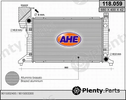 AHE 118.059 — Radiator, engine cooling