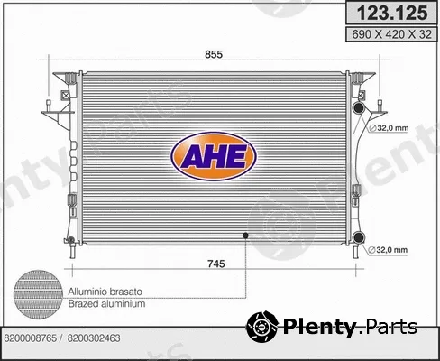 AHE 123.125 — Radiator, engine cooling