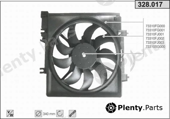 AHE 328.017 — Fan, engine cooling
