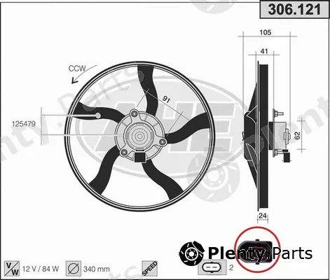 AHE 306.121 — Fan, engine cooling