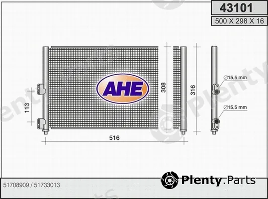 AHE 43101 — Condenser, air conditioning