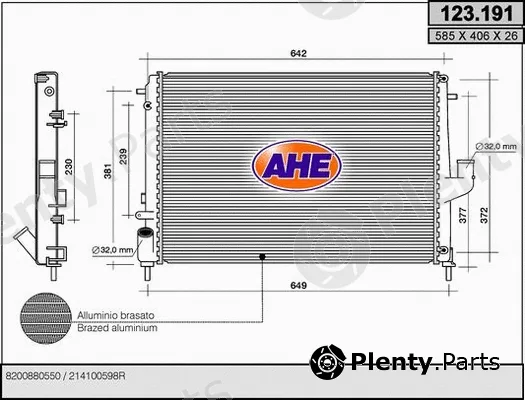 AHE 123.191 — Radiator, engine cooling