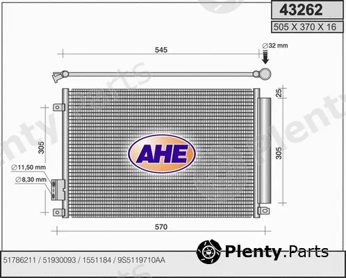 AHE 43262 — Condenser, air conditioning
