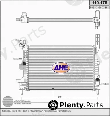 AHE 110.178 — Radiator, engine cooling
