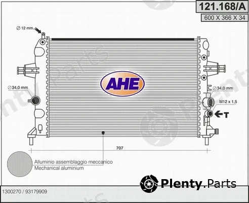 AHE 121.168/A — Radiator, engine cooling