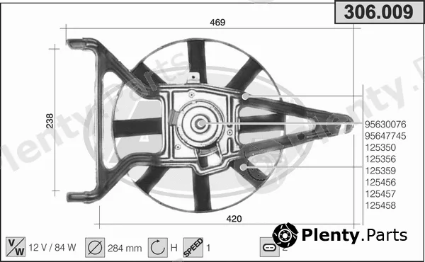 AHE 306.009 — Fan, engine cooling