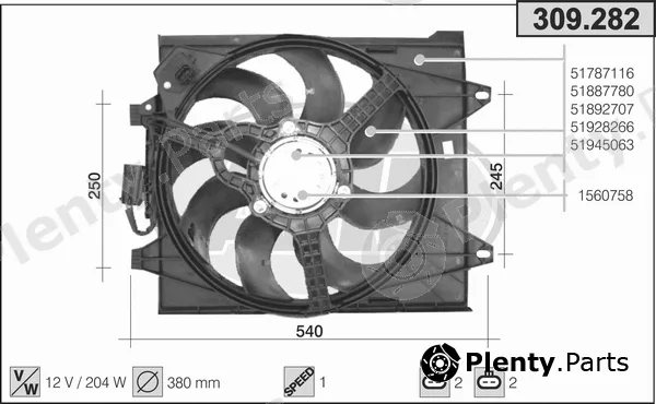 AHE 309.282 — Fan, engine cooling